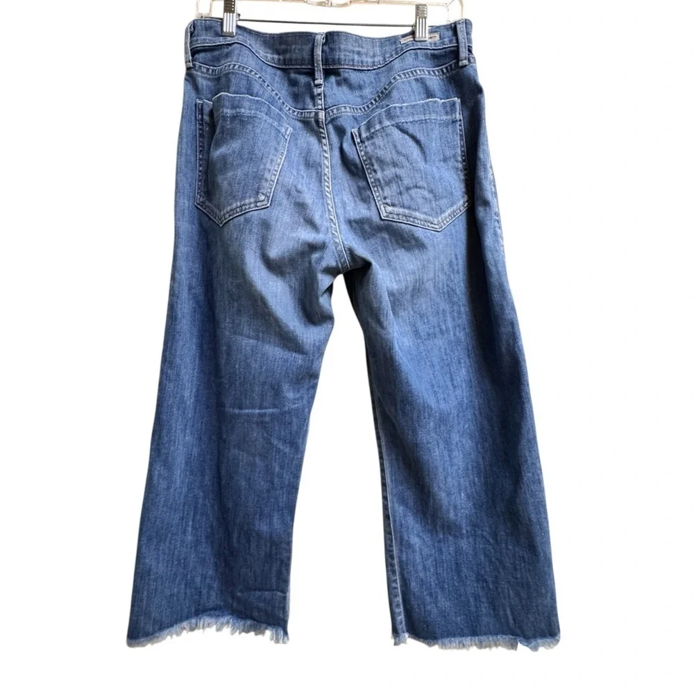 Citizens of Humanity Crop Wide Leg Jeans Size 29 Raw Hem High Waist USA Made